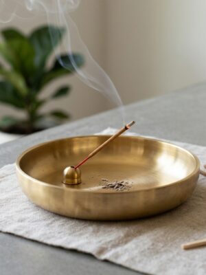 Minimalist Brass Incense Bowl