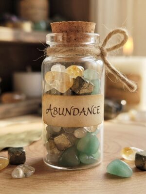 Abundance & Prosperity Vial Set (Citrine, Pyrite, Green Aventurine)