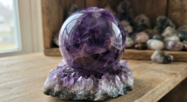 Deep Purple Amethyst Sphere