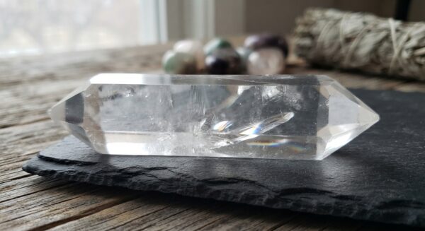 Double-Terminated Clear Quartz Point Wand