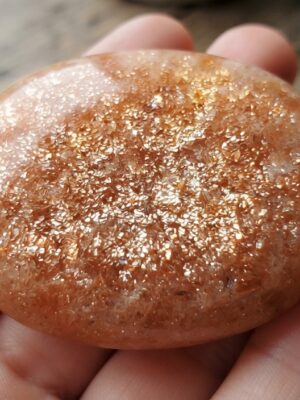 Golden Sunstone Palm Stone