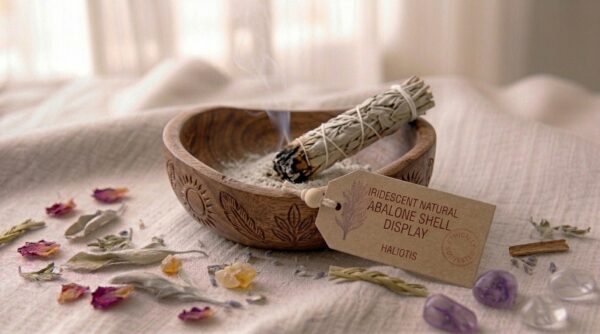 Hand-Carved Wooden Smudge Bowl
