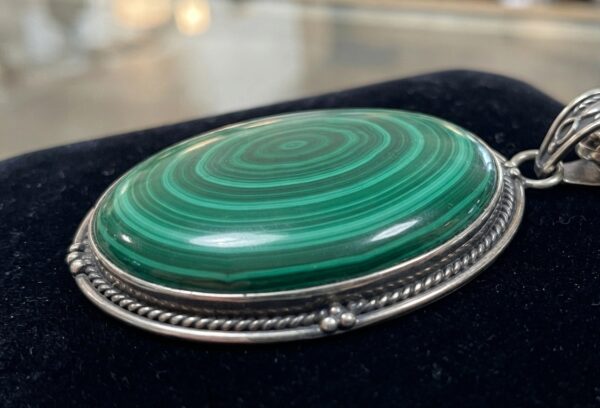 Malachite Oval Medallion Pendant