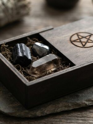 Protection & Grounding Box Set (Black Tourmaline, Hematite, Smoky Quartz)