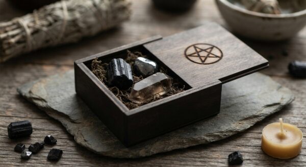 Protection & Grounding Box Set (Black Tourmaline, Hematite, Smoky Quartz)