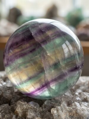 Rainbow Fluorite Sphere