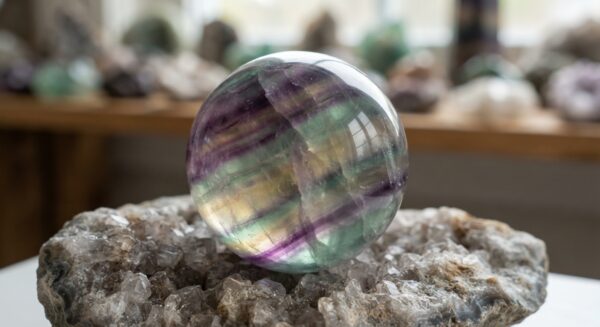 Rainbow Fluorite Sphere