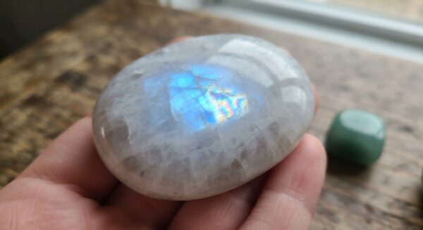 Rainbow Moonstone Palm Stone