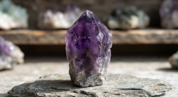 Raw Amethyst Hexagonal Point