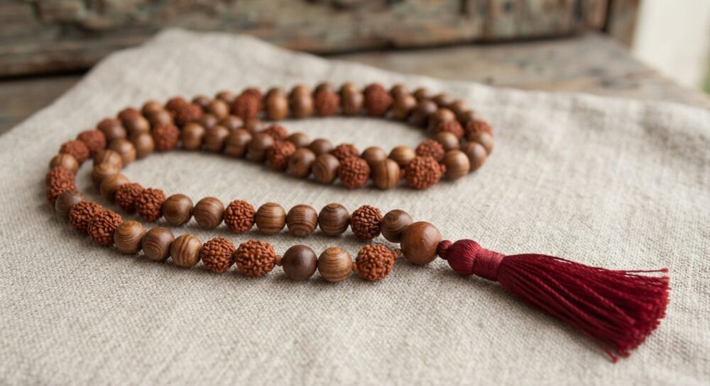 Sandalwood & Rudraksha Mala Sandalwood & Rudraksha Mala