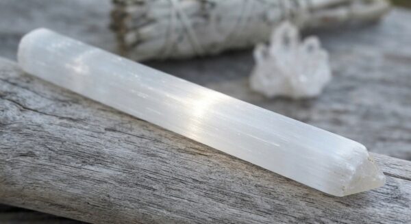 Satin Spar Selenite Cleansing Wand
