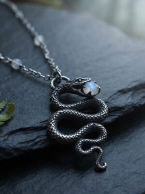 Sterling Silver Snake Intuition Necklace