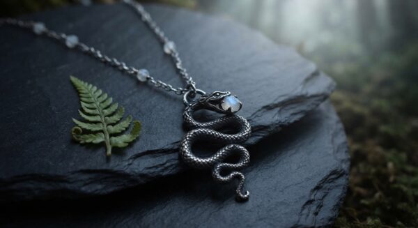Sterling Silver Snake Intuition Necklace