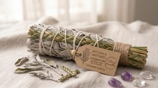 White Sage & Sweetgrass Combination Stick